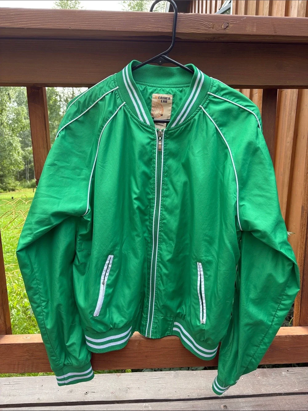 Green Windbreaker vintage track suit size M
